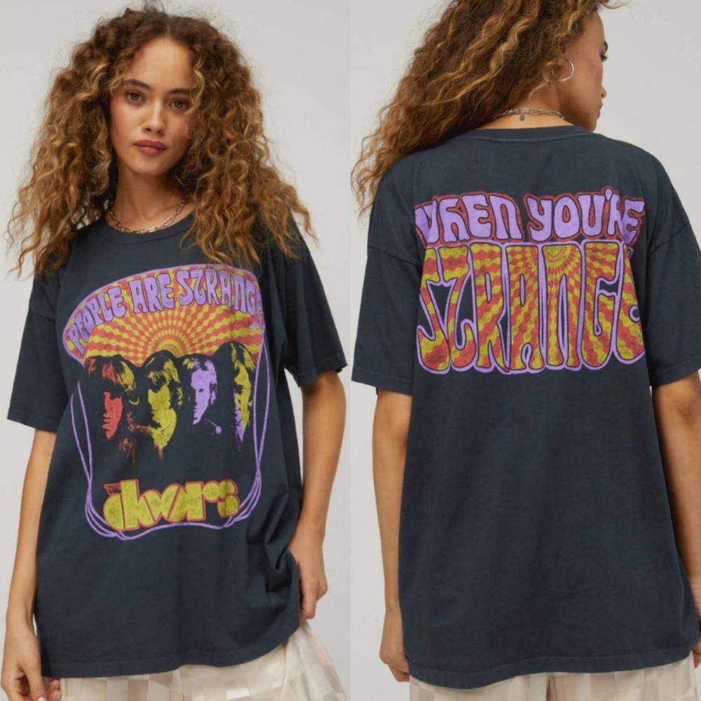 Daydreamer The Doors When You're Strange Tee S Vintage Black Oversized